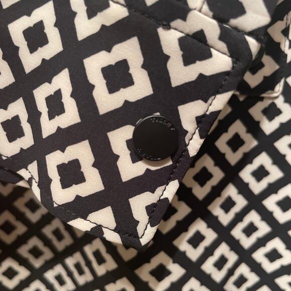 Tilley S Black Geometric Shirt Dress | Recycled Fabric, Stretch, Travel NWOT - Picture 6 of 8